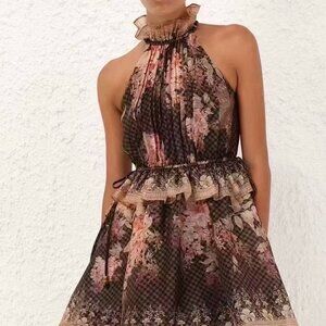 Zimmerman Illustration Flutter Midi Dress